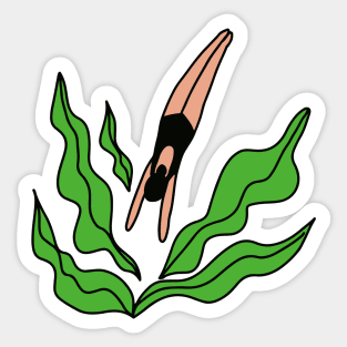 Diving into Plants Sticker